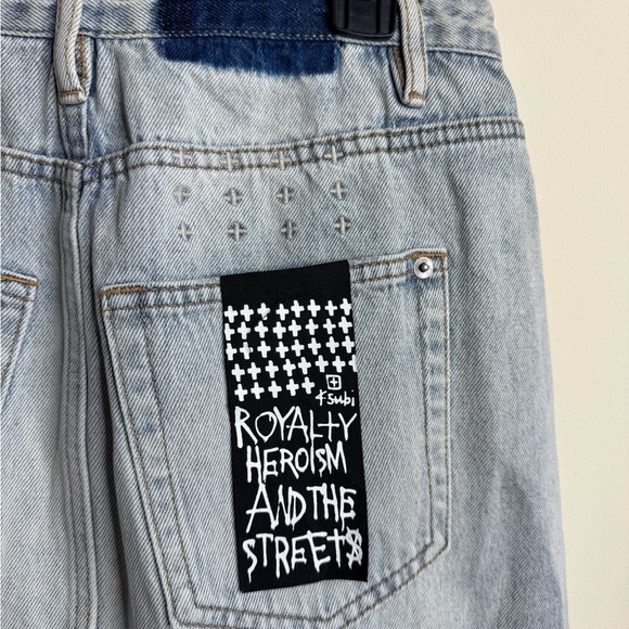 Free People x Ksubi denim asymmetrical denim skirt - Picture 11 of 15